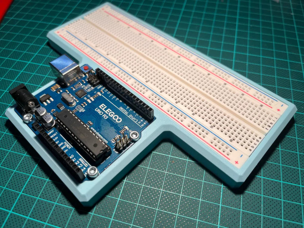 Arduino Uno R3 Breadboard Holder - Durable and Heat Resistant