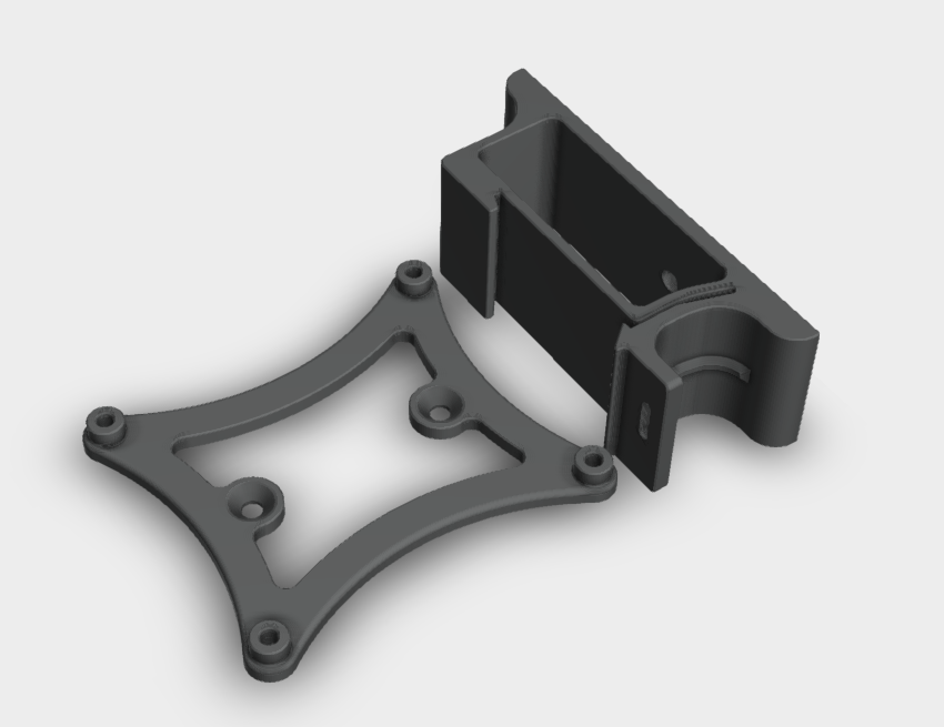 Носач за DIN шину за Raspberry Pi 4/5 са носачем